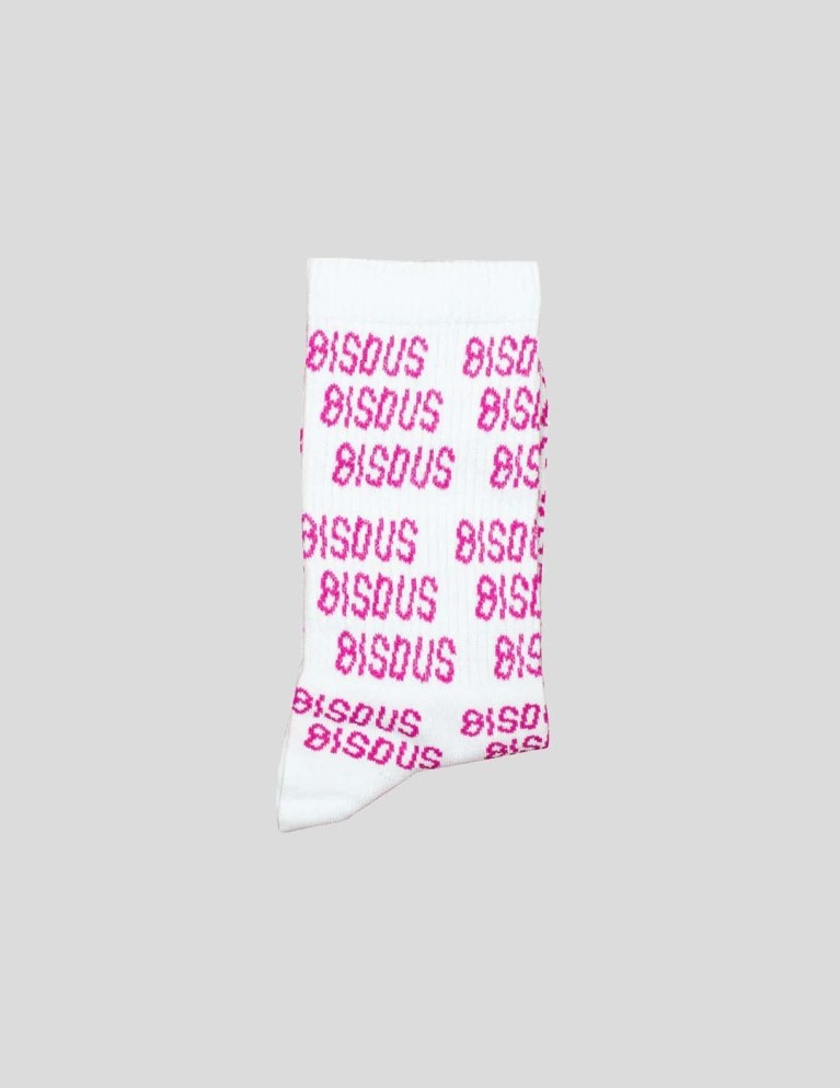 Calcetines BISOUS SKATEBOARDS all over bisous socks white/pink